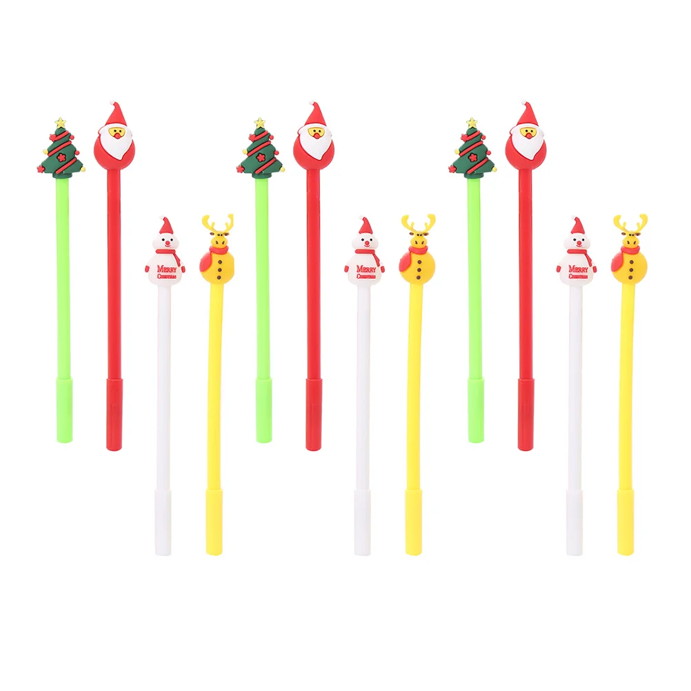 

20pcs Christmas Ballpoint Pen Cartoon Santa Elk Snowman Xmas Tree Novelty Ink Writing Pen Creative Stationery For Kids Student