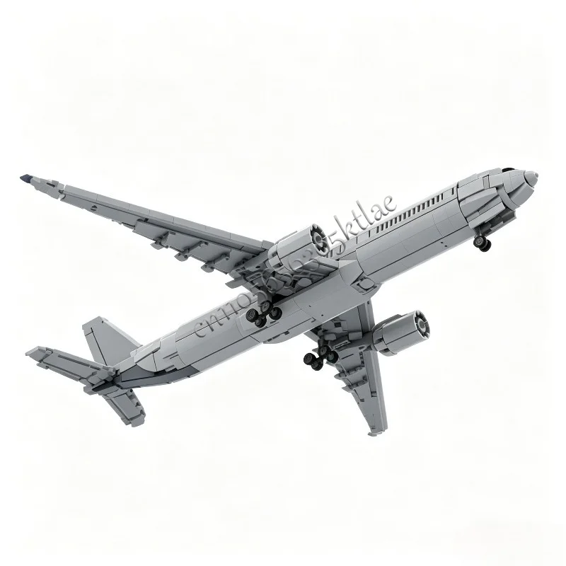 Фото Новая модель самолета Airbus A330 NEO (2397 деталей) из серии MOC Transportation в заводской ливрее. Набор для творческой сборки из строительных блоков. Игрушка-подарок. №3