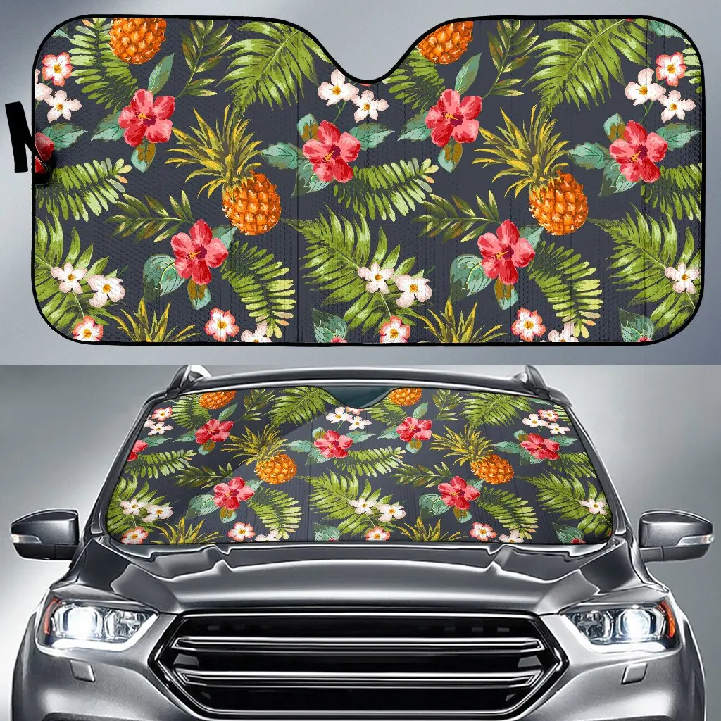 

Tropical Hawaii Pineapple Pattern Print Car Sun Shade