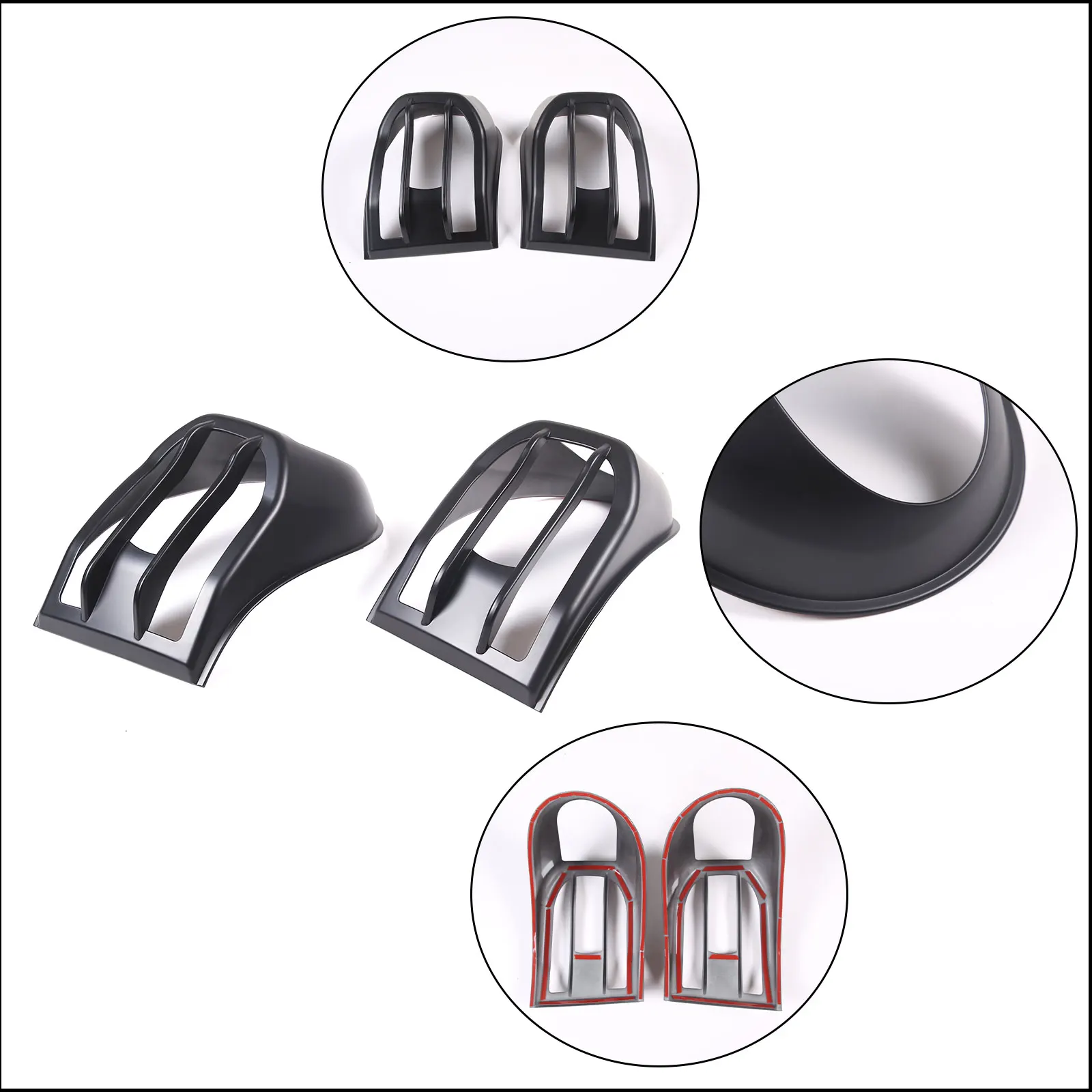 

Задняя крышка для Toyota FJ Cruiser 07-21, задняя крышка автомобиля, обшивка, задняя крышка, задняя фара, защита ABS, матовые черные аксессуары для модификации внешней части