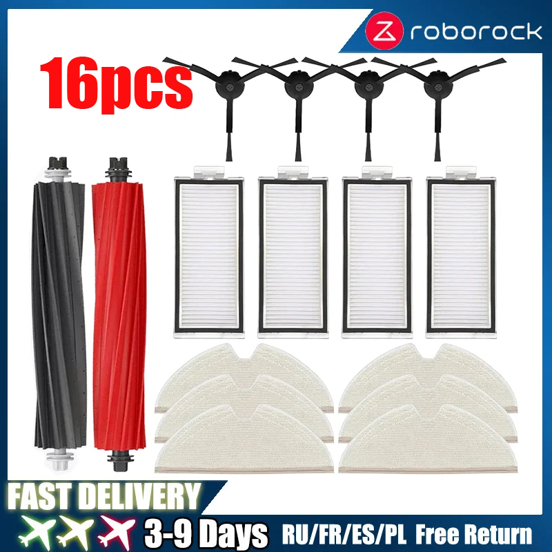 

Запчасти для Roborock Q8 Max Q8 Max + Q5 Pro Q5 Pro +, сменные детали, аксессуары, основная боковая щетка, Hepa фильтр, Швабра, пылесборник