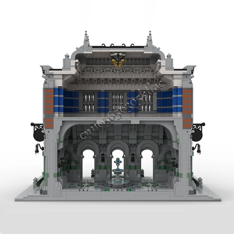 Фото 5163 шт. MOC, средневековый двухэтажный классический замок, модульная модель, строительные блоки, наборы «сделай сам», образовательные кирпичи, игрушка, подарок на день рождения для ребенка №4