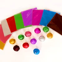88cm 100pcs multi color food aluminum foil diy chocolate candy package paper wedding party candy packaging