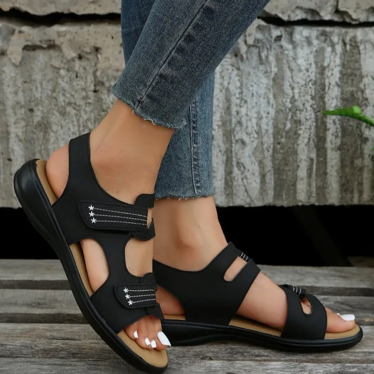 

Platform Sandals Women 2023 Summer New Simple Temperament Roman Sandals Wear Beach Shoes Genuine Leather Casual Shoes