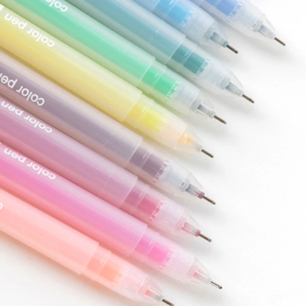 1/12 шт. Набор цветных ручек легкие одноцветные чернила канцелярские