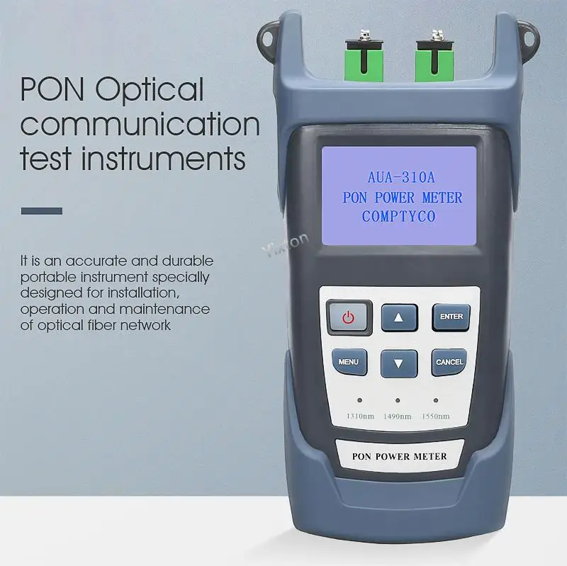 

AUA-310A/U Fiber Optical PON Power Meter FTTX/ONT/OLT 1310/1490/1550nm Handheld