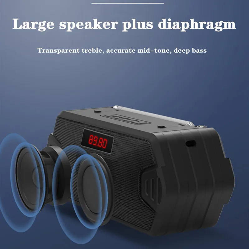 Уличная портативная беспроводная Bluetooth-колонка телескопическая антенна FM-радио