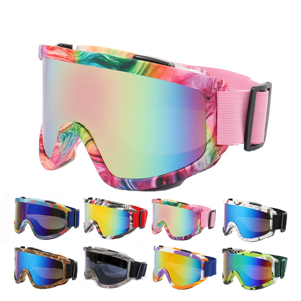 Купи Anti-Fog Ski Motorcycle Goggles Fashion Cycling Motorcycle Sunglasses Winter Snowboard Skiing Outdoor Sport Windproof Glasses за 227 рублей в магазине AliExpress