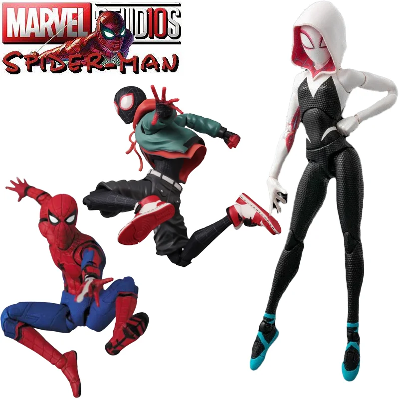 5 стилей Marvel Человек-паук Гвен Питер Фигурка Аниме Spider-verse Коллекция Sentinel Miles Morales
