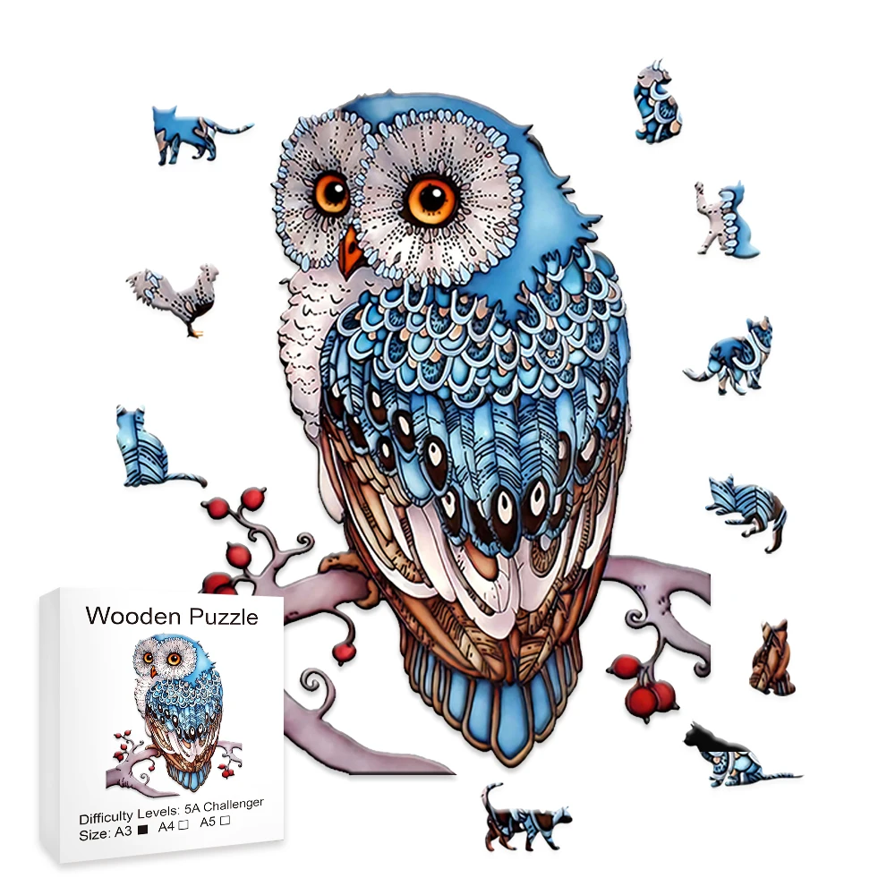 

Wooden Puzzles For Adults Owl Wooden Puzzle Uniquely Irregular Animal Shaped Wooden Jigsaw Puzzle Creative Gift For Teenagers