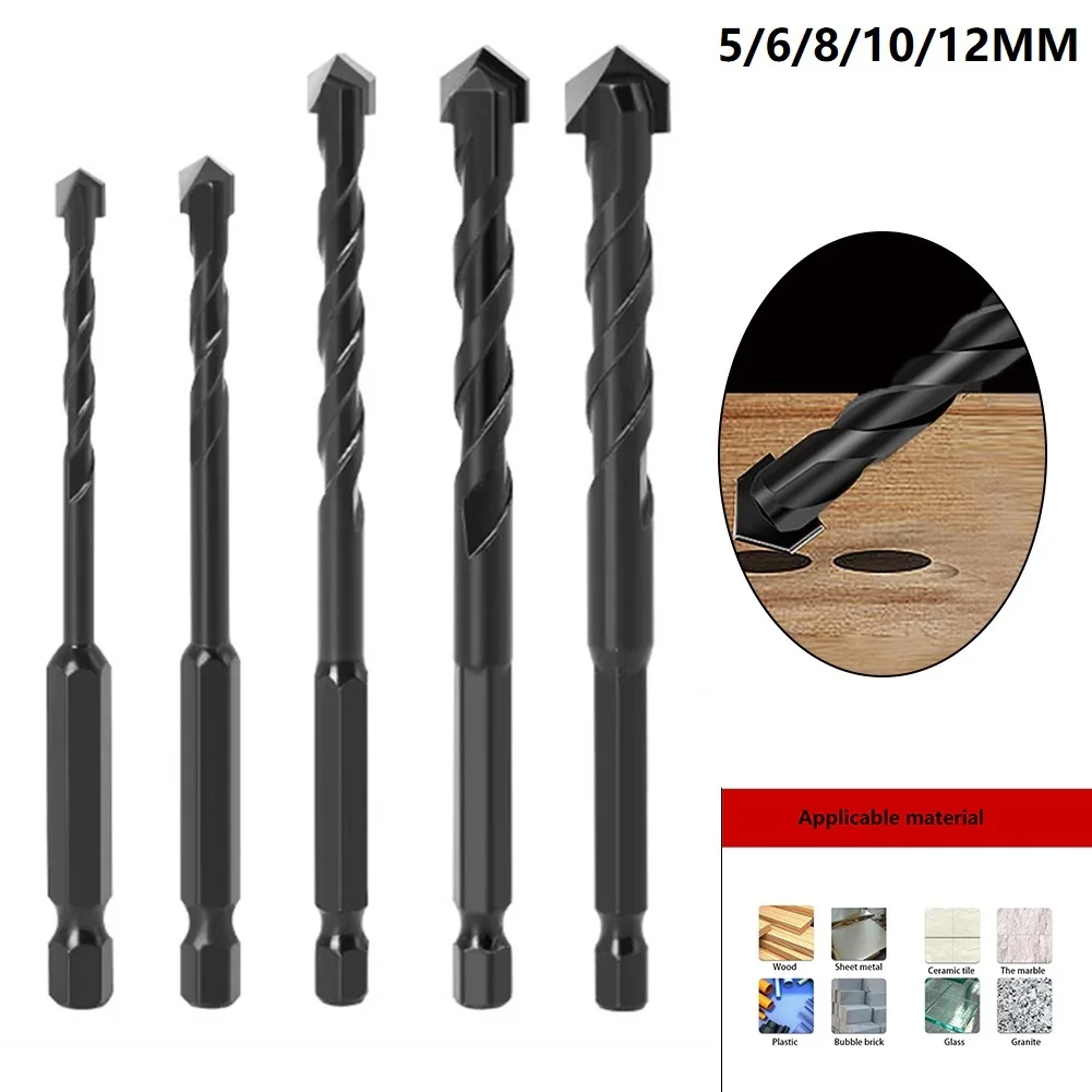 

1PC 5/6/8/10/12mm Drill Bit Tool Multifunctional Ceramic Concrete Drill Bits 92-114mm For Drilling Concrete Walls Brick
