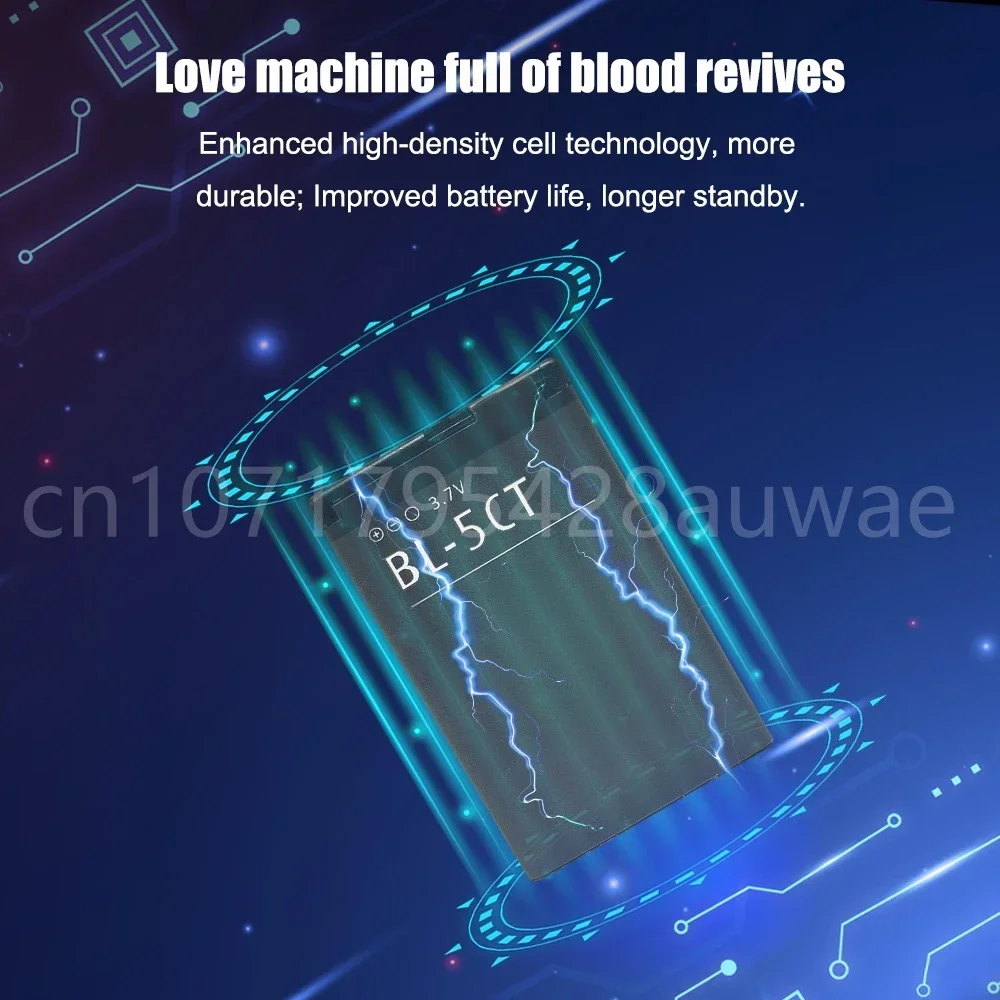 BL-5CT BL5CT Battery for Nokia 3720 5220 5220XM 6330 6730 6303i C5-02 BL 5CT High Quality 1050mAh Batteries