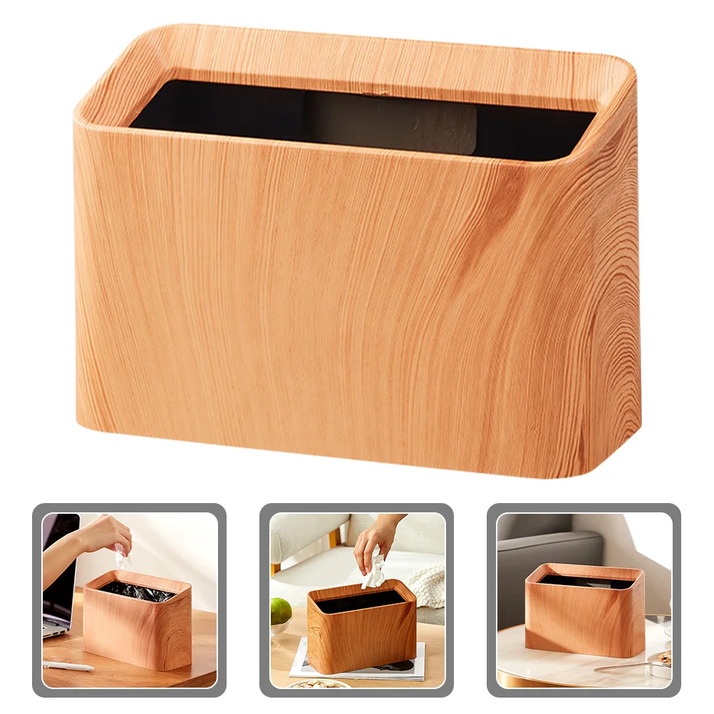 

Small Trash Can Table Top Mini Desk Tabletop Bedside Countertop Wastebasket Garbage