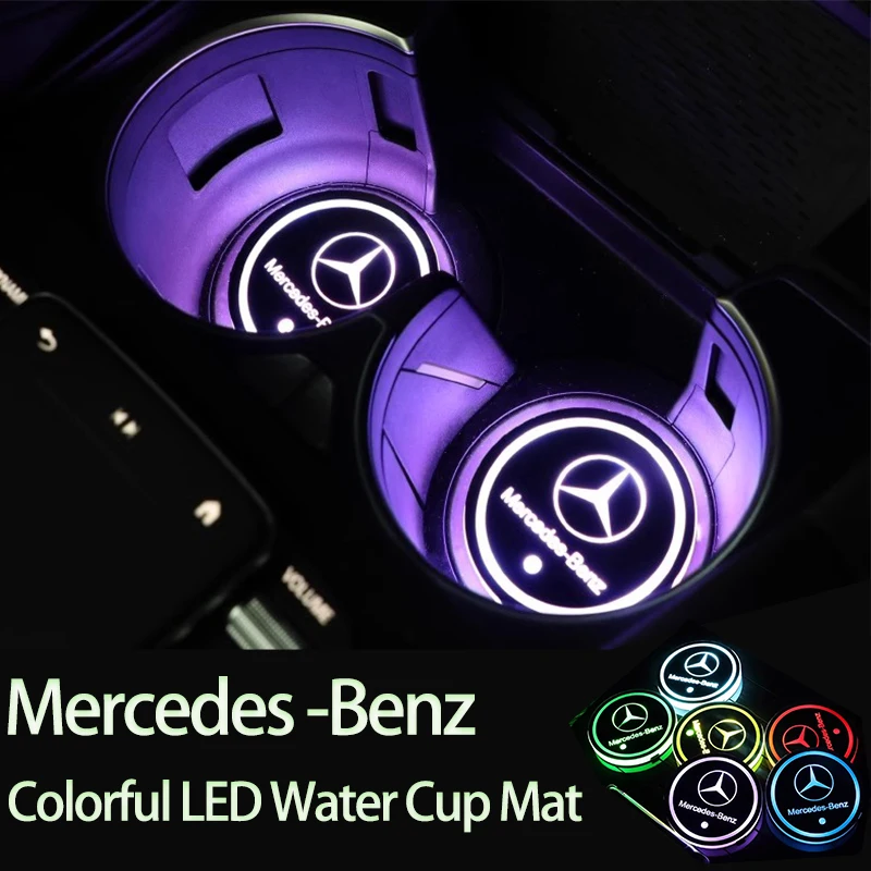 2 шт. для Mercedes Benz A B C E S GLB GLC V ML Class W177 W205 W212 W213 X253 X156 светодиодный светящийся