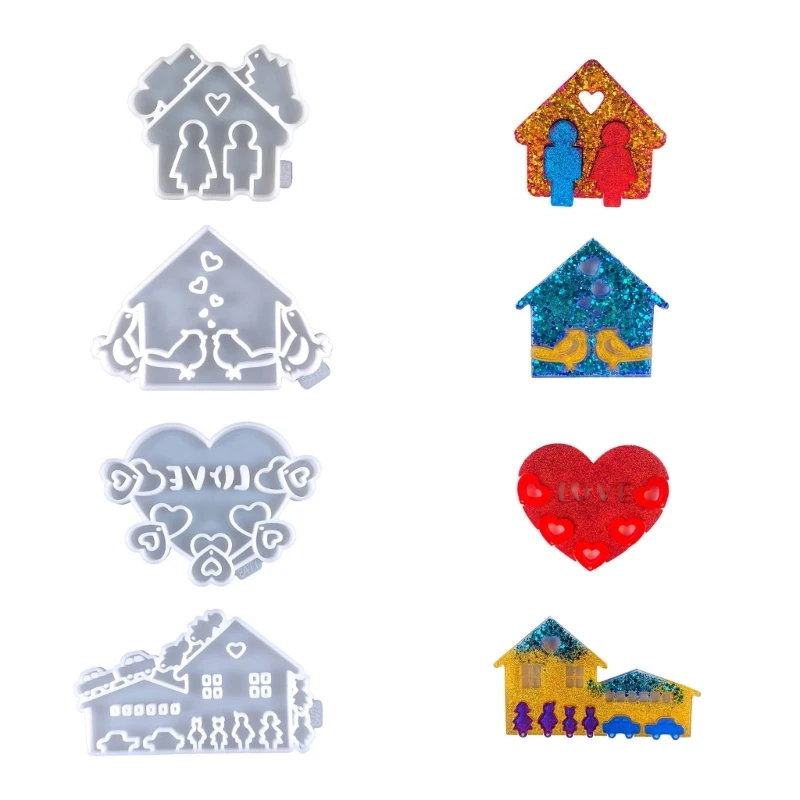 

Вешалка для ключей для влюбленного веранды, клей, форма «сделай сам», крючок для двери, стеллаж, силиконовая форма, настенный подвесной инструмент для хранения ключей