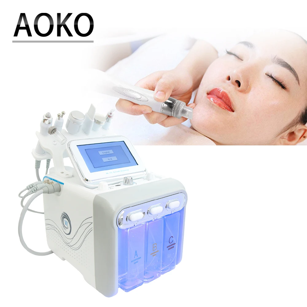 AOKO hydra facial machine 6in 1 Moisturizing Skin Deep Cleansing Pores Skin Rejuvenation Beauty Device Water Oxygen Small Bubble