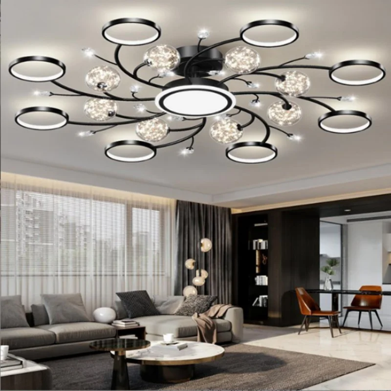 

Pendant Lights Living Room Modern Chandelier Luxury Starry Bedroom Ceiling Nordic Minimalist Restaurant Interior Decoration Lamp