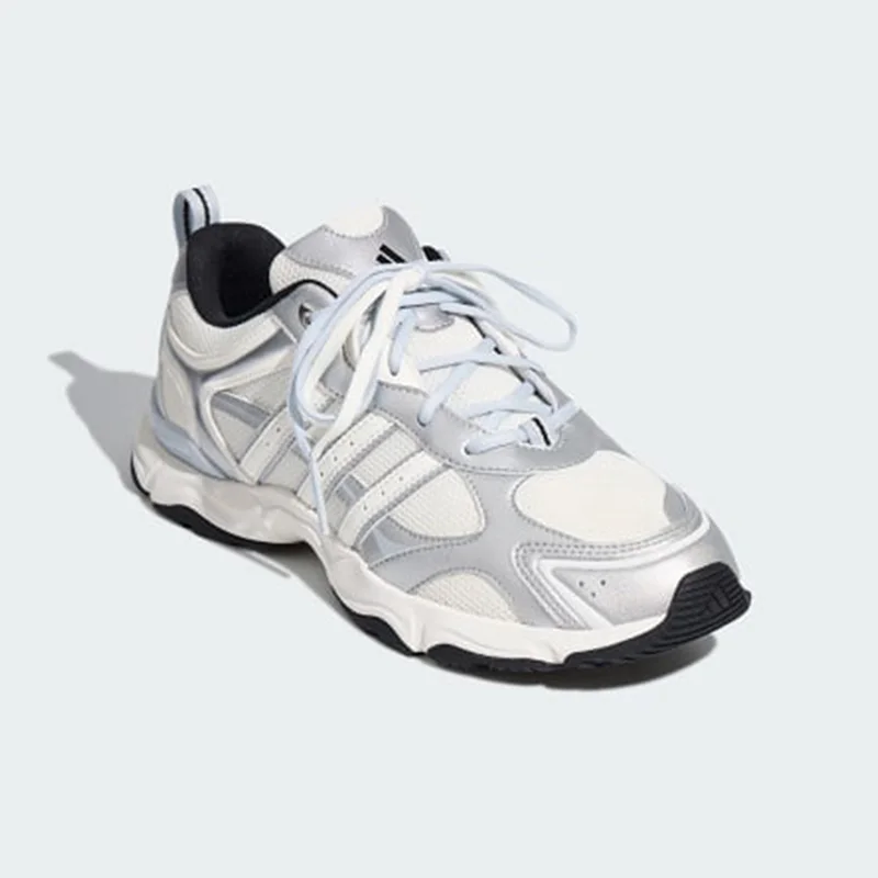 Фото Женские повседневные кроссовки Adidas KH6931, серебристый металлик, промежуточная подошва Dreamstrike, резиновая подошва Adiwear, обувь для ежедневных прогулок. №2