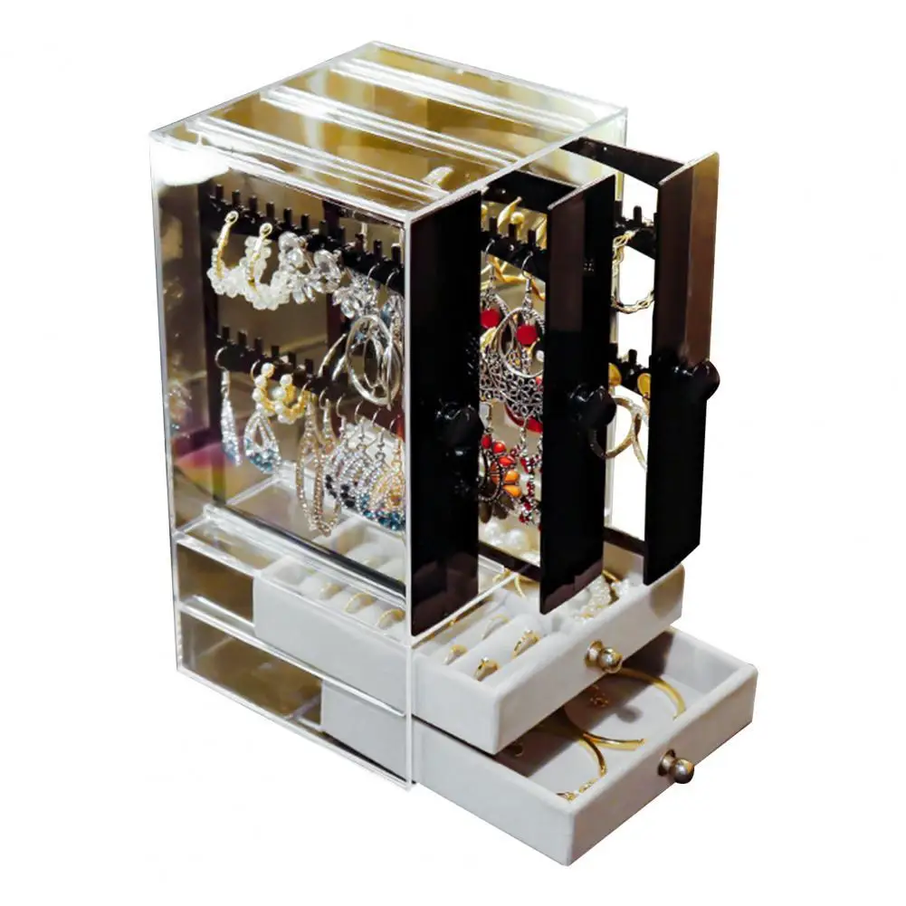 

Storage Box Large Capacity Earring Storage Organizer Multi-functional PS Bigger Drawers Jewelry Display Box for Bracelets