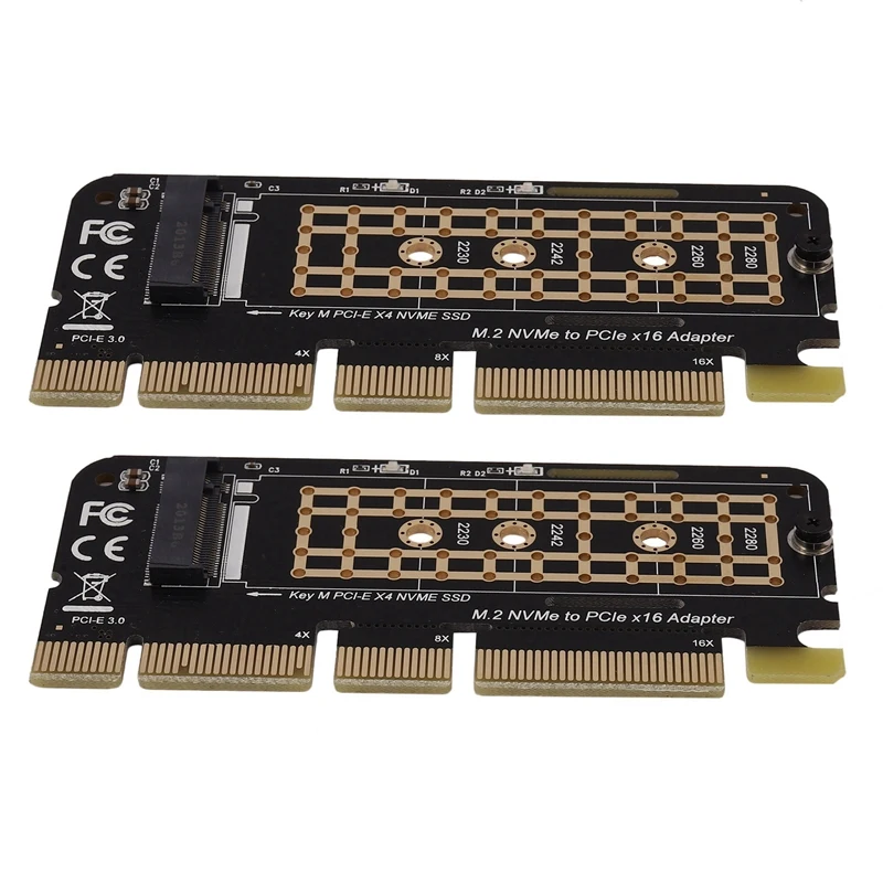 

2X M.2 Nvme SSD To PCI-E X16 Converter Card NGFF M-Key M.2 Pcie PCI-Express X4/X8/X16 HDD