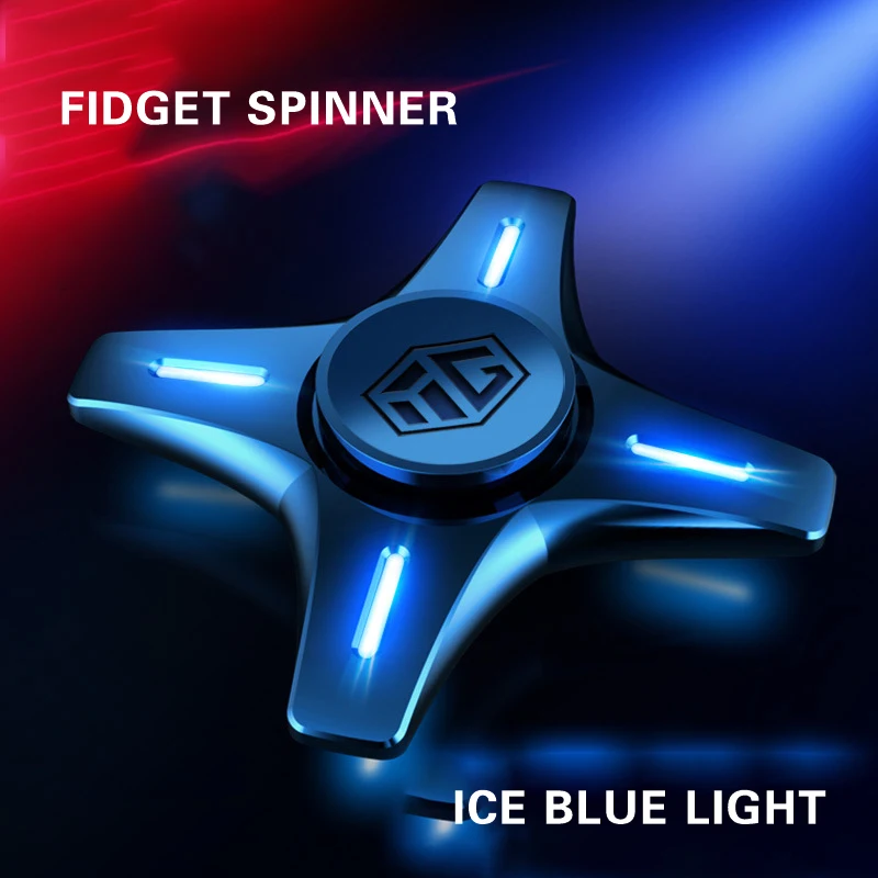 High Quality Hand Spinner Luminous Light New Mute Bearing R188 Gift Box Fidget Alloy Metal Relief Stress Toy Kid Fidget Slider enlarge