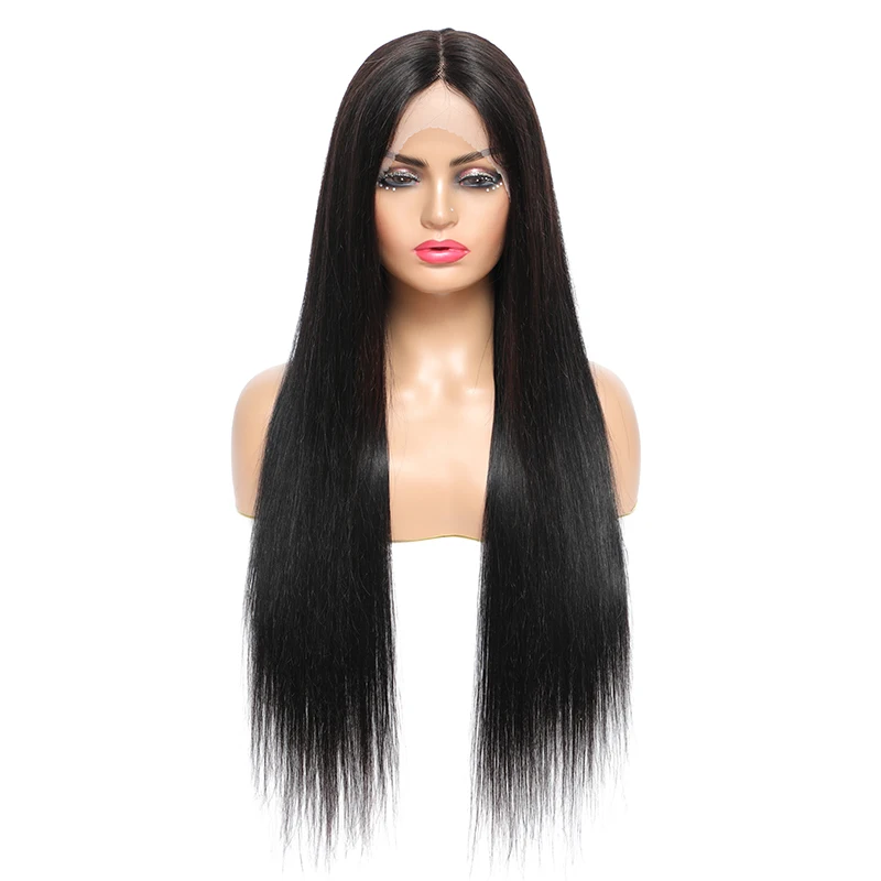 Straight Lace Part Wigs With Baby Hair Natural Color Brazilian T Part Lace 13X4X1 Human Hair Wigs SOKU For Women Fast Shipping