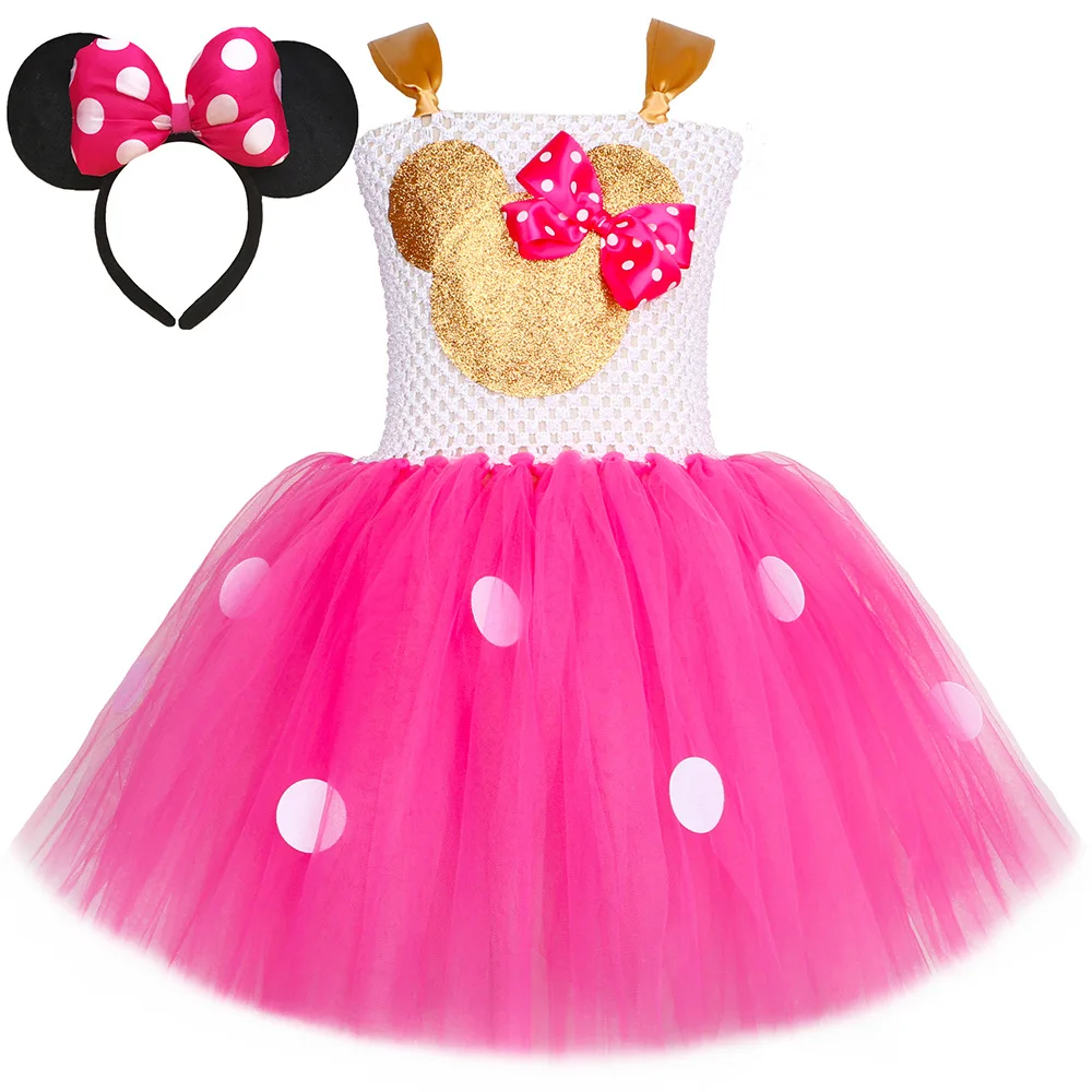 Платье-пачка для девочек с Минни косплей Рождество Хэллоуин Маус