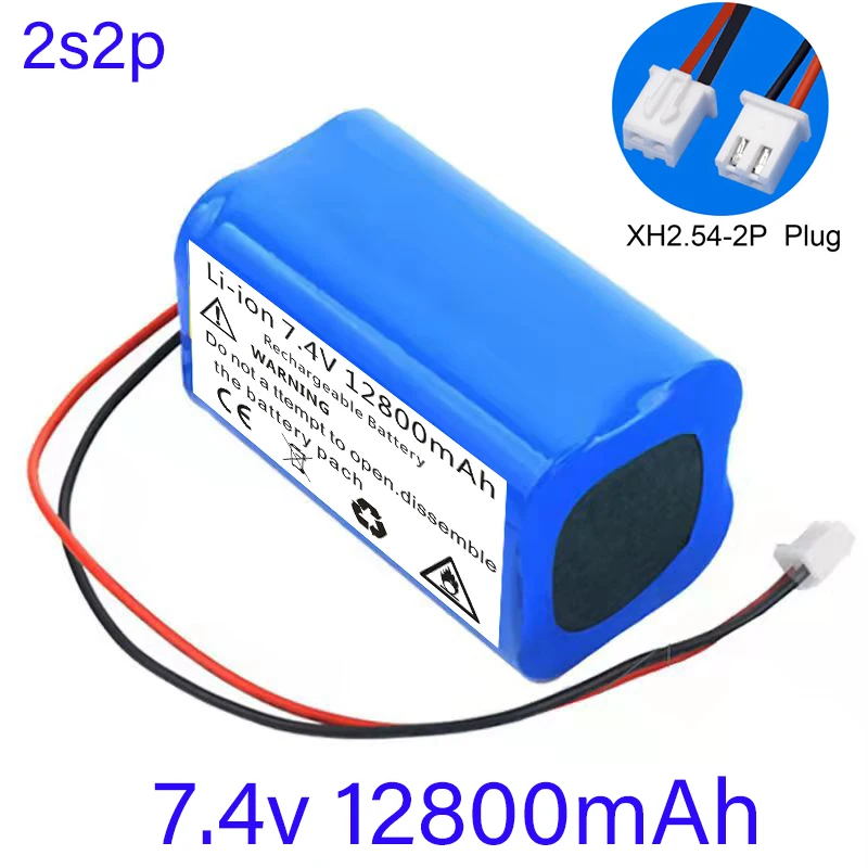 

7.4V 18650 lithium battery 12800mAh Rechargeable battery pack megaphone speaker protection board+XH-2P Plug