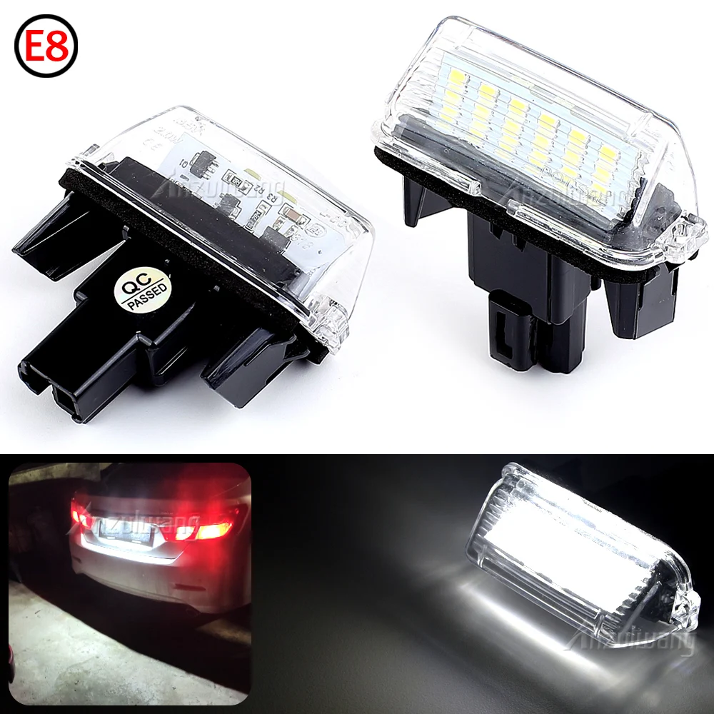 

2pcs Error Free Car License Plate Lights LED Number Lamps 12V for Toyota Corolla Camry Yaris Prius Vitz Avensis