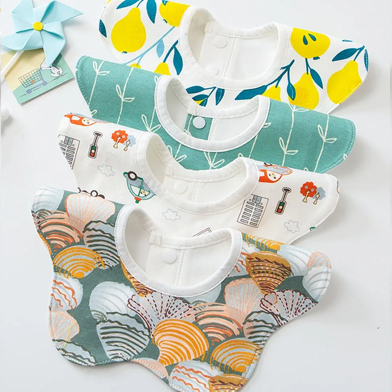 

New Lovely Baby Bibs New Petal Absorbent Saliva Towel Newborn Burp Cloths Bandana Scarf for Boys Girls Feeding Drool Bib