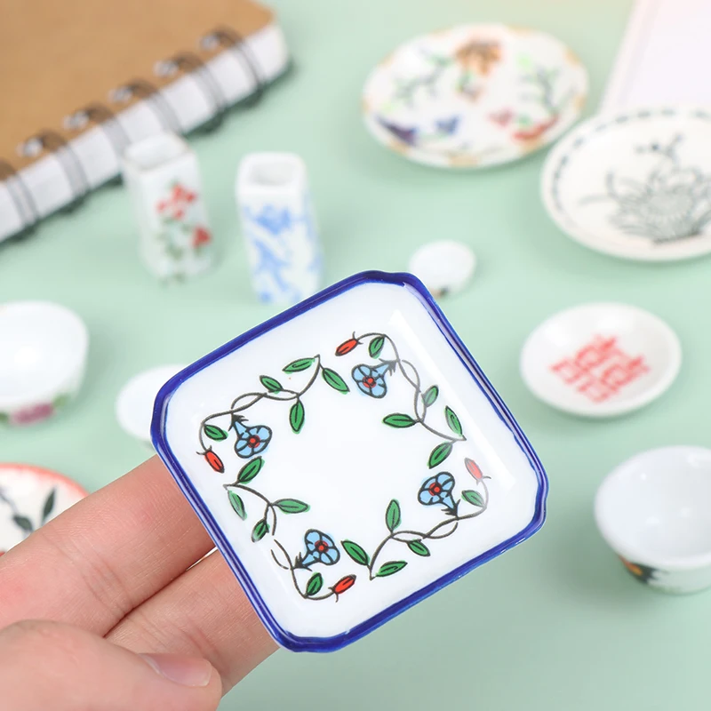 

1PC Dollhouse Miniature Round Rice Bowls Tableware Kitchenware for Food Rice Child Pretend Play Toys