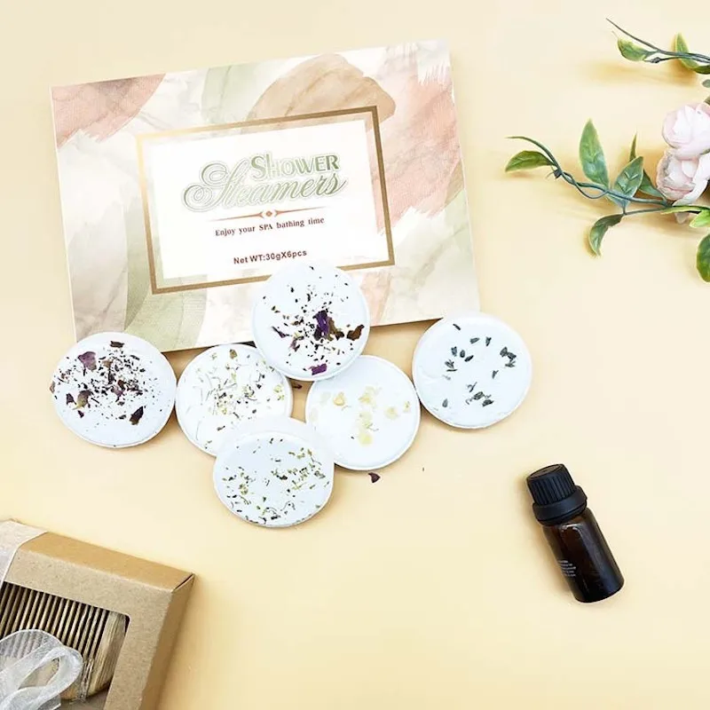 

Shower Steamer Aromatherapy Bath Bomb, 6 Pure Essential Oil Tablets, 6 Sweet Sensual Scents, Creative Stress Relief Gift Set