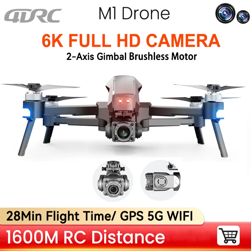 

Квадрокоптер Профессиональный складной, 4K HD, 2 оси, Wi-Fi, GPS