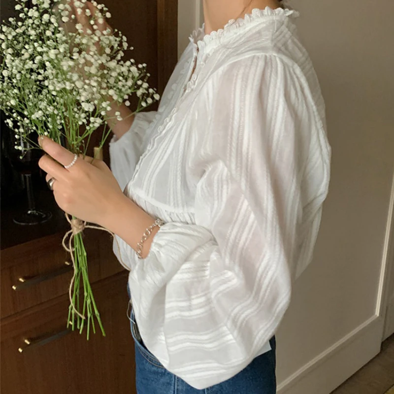 Шикарные элегантные женские блузки на пуговицах с круглым вырезом топы