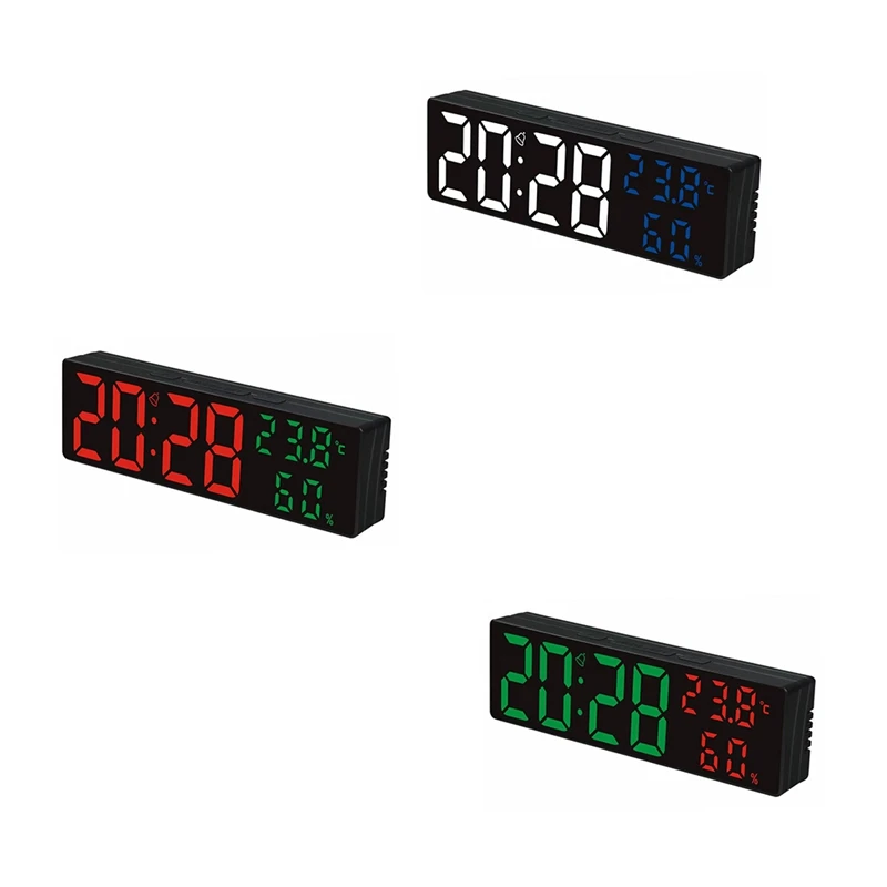 

Светодиодный цифровой будильник Повтор температуры дисплей даты USB Настольная полоса зеркальсветодиодный часы для украшения гостиной