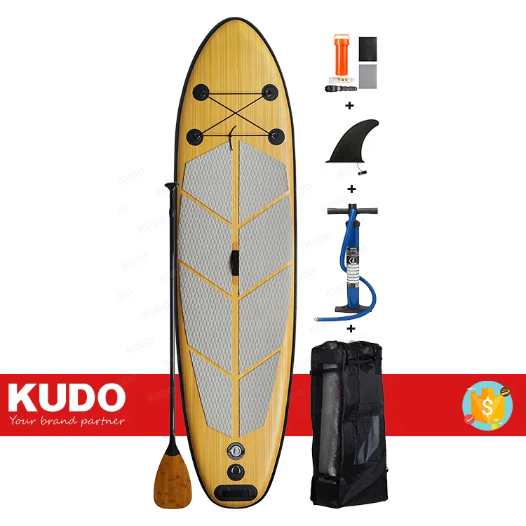 

High Quality Stand Up Paddle Board bamboo Fishing Surfboard With Pump For Sale