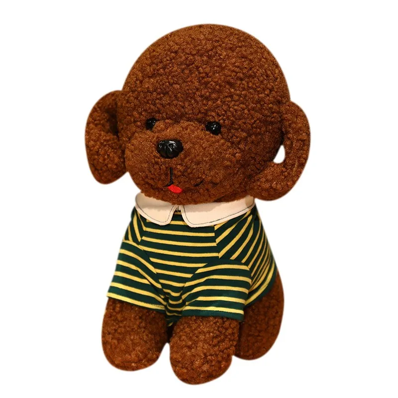 

Hot 1pc 25/35/45CM Huggable Plush Dog Toys Soft Cute Teddy with Clothes Doll Stuffed Animal for Kids Gift Kawaii Christmas