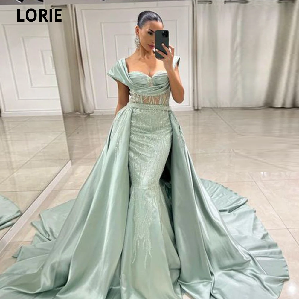 

Женское блестящее платье-Русалка со съемным шлейфом