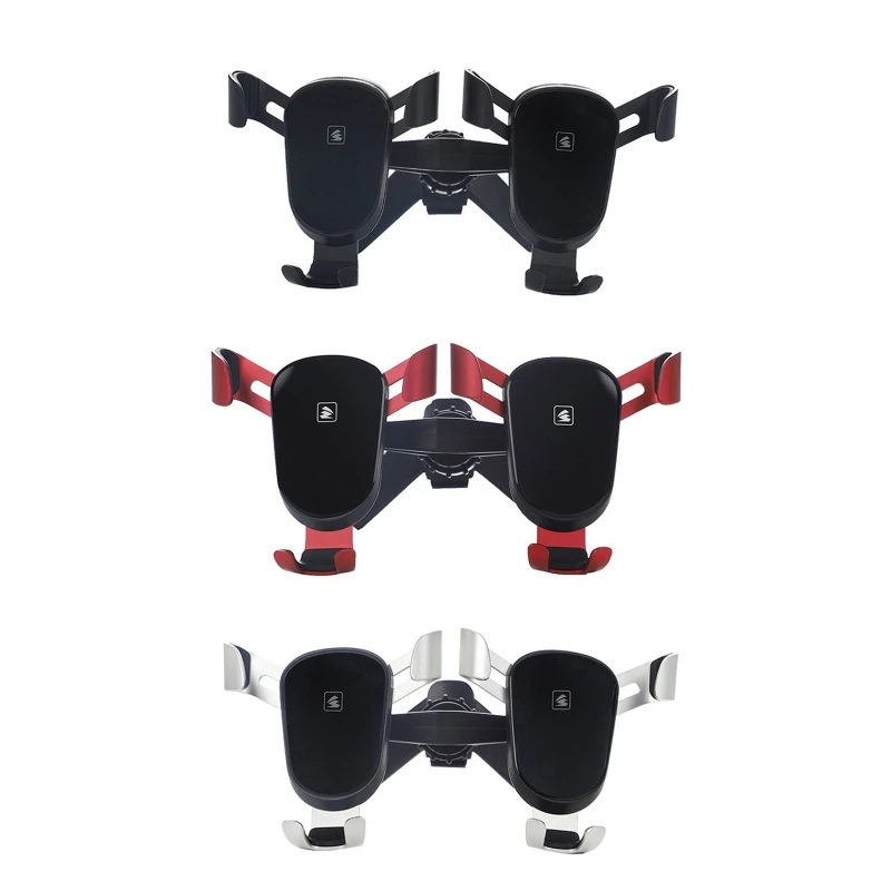 

Unique Double Car Air Vent Phone Clip Holders Mobile Phone Stand with Cable Clips Easy Operation Car Accessories