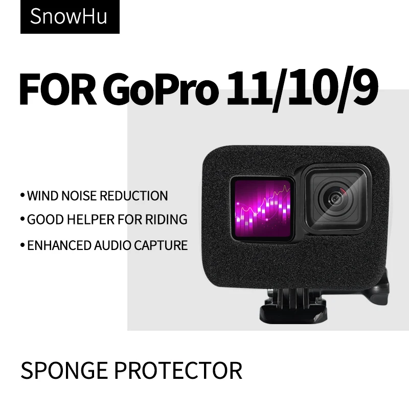 

Windslayer Windshield Sponge Foam Case for GoPro Hero 11 10 9 Black Wind Noise Reduction Cover for Go Pro 11 10 9 Accessories