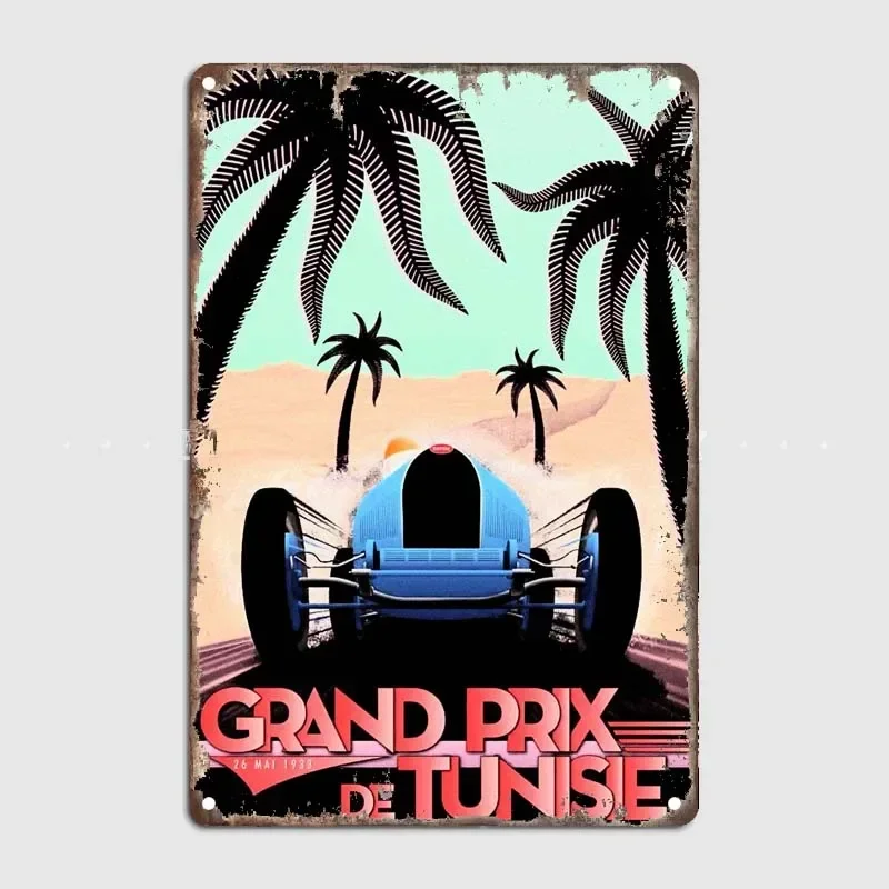 Гран-при De Tunisie 26 Mai 1933 украшение для стен металлические жестяные вывески