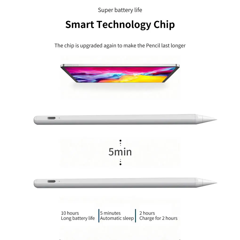 

Стилус для сенсорного экрана, емкостный карандаш, Электрический стилус с гладкой поверхностью, без заусенцев, сенсорное управление, товары ...