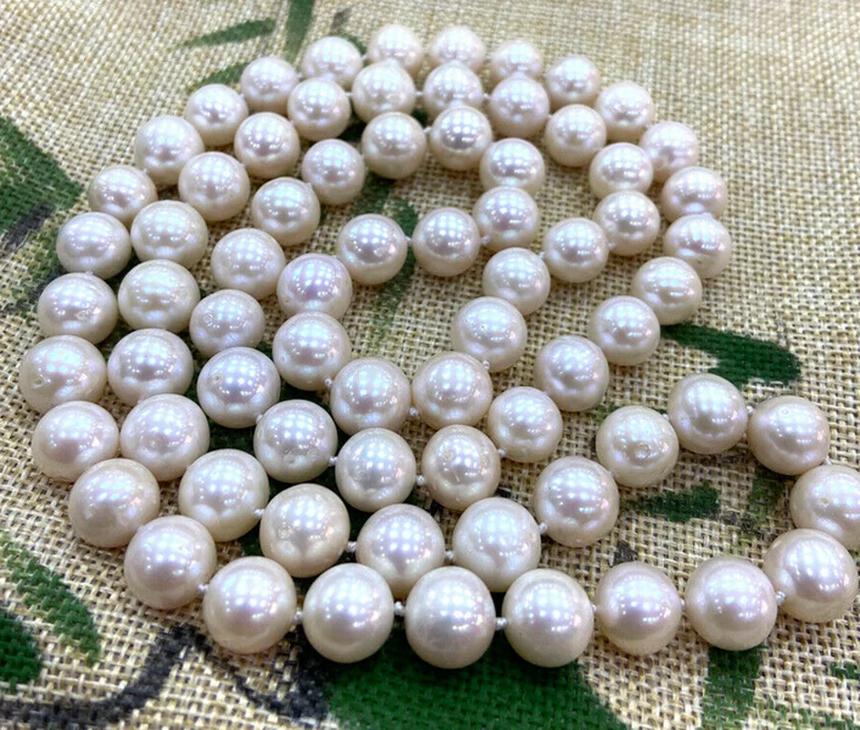 9-10 мм 10-11 натуральный белый пресноводный жемчуг для аквакультуры ожерелье 36