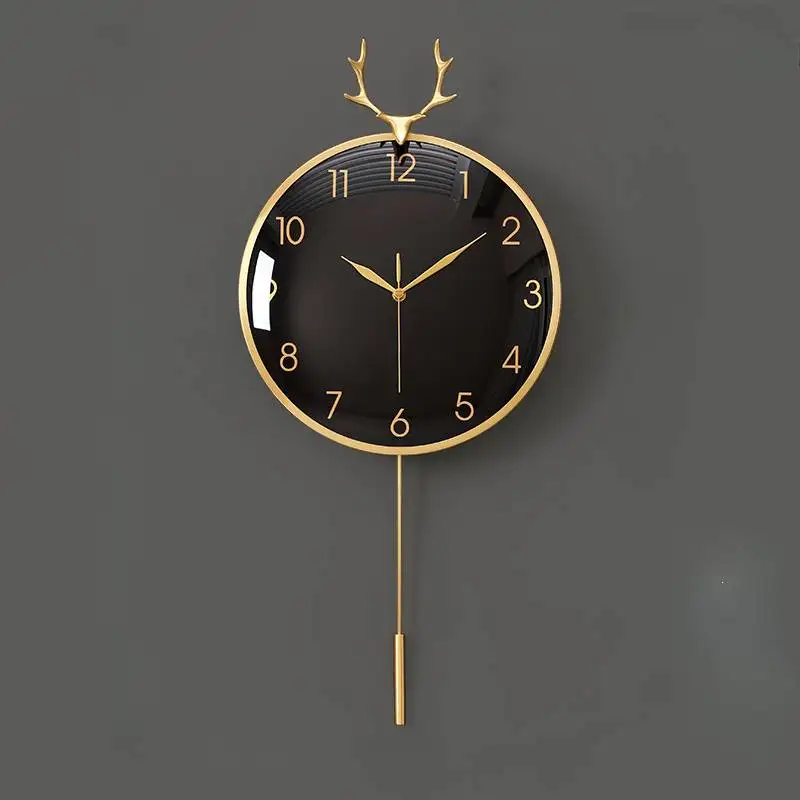 Настенные часы премиум-класса в скандинавском стиле уникальные золотые