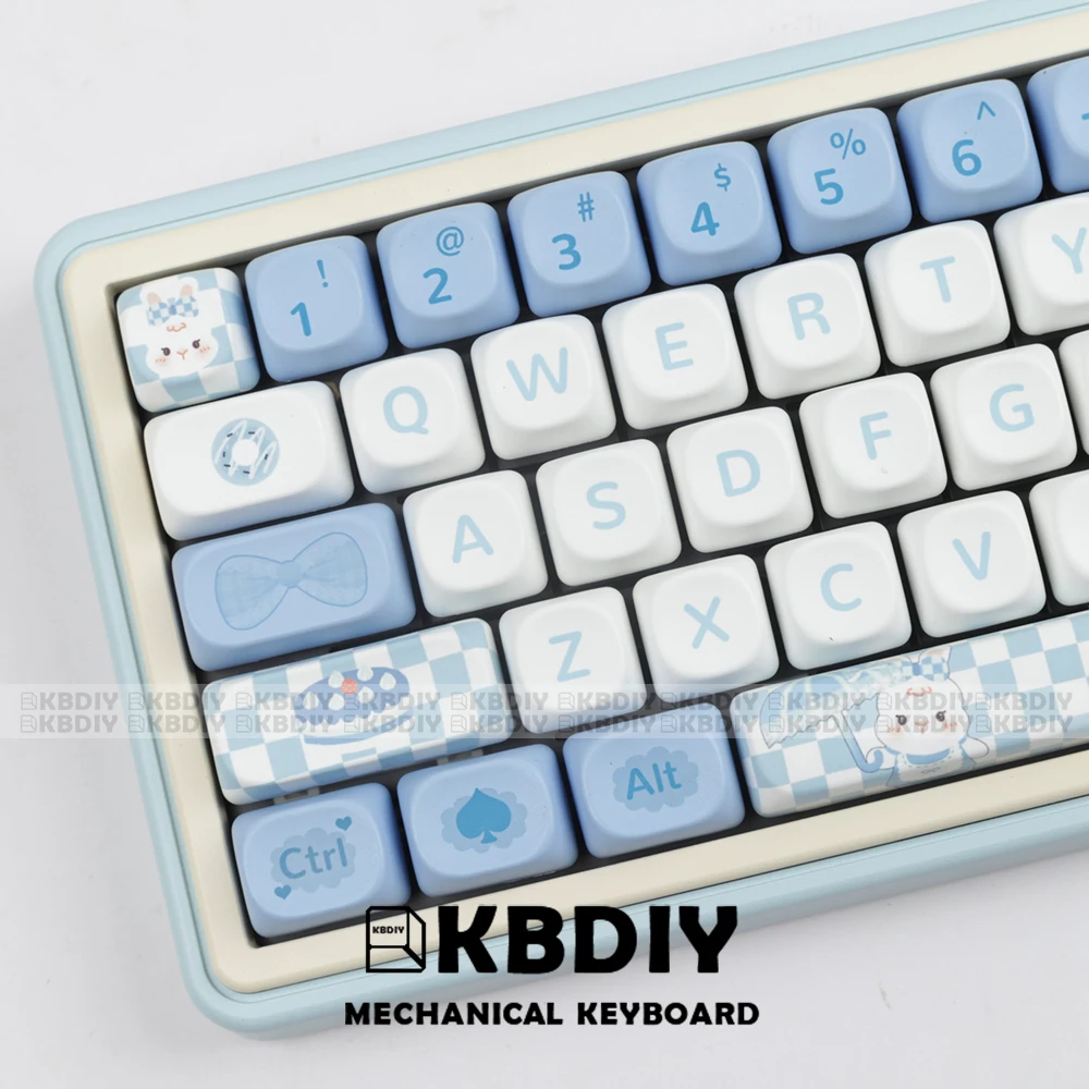 

KBDiy MOA профиль PBT Keycap Cute Anime Alice тема 140Key Cap Set MAC Keycaps Custom для механической клавиатуры игровые аксессуары