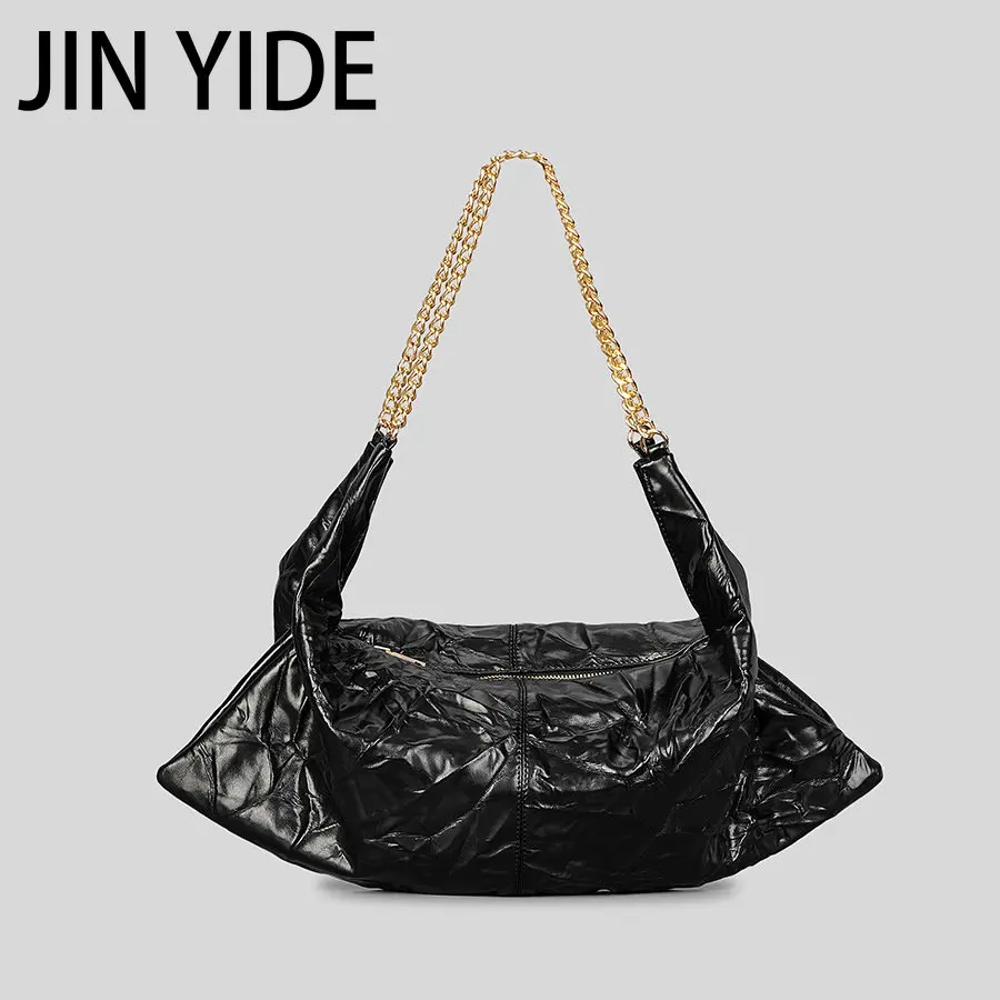 Vintage Chic Hobos Women Shoulder Bags Designer Ruched Soft Pu Leather Handbags Fashion Armpit Bag Casual Large Tote Purses 2023