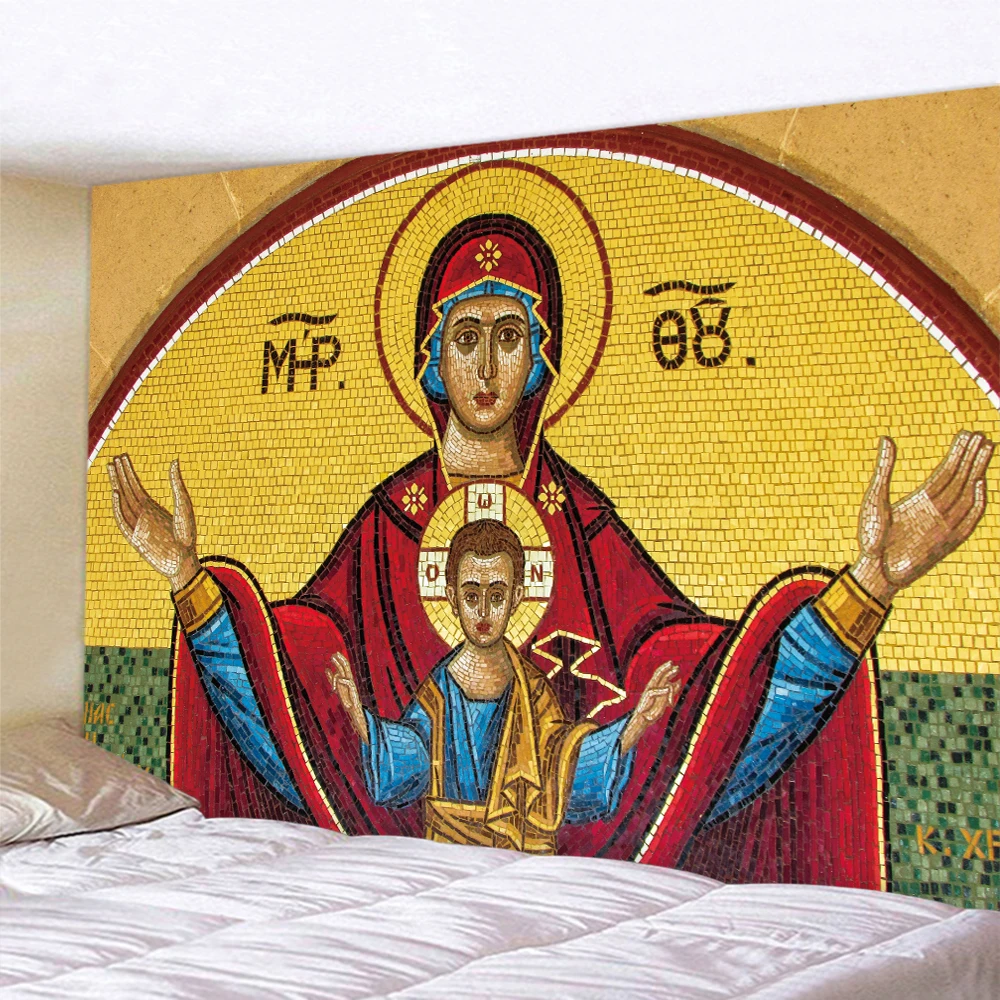 

Christ Church Murals Psychedelic Scenes Home Decor Art Tapestries Hippie Boho Tarot Angels Pretty Room Wall Decor Wall Hanging