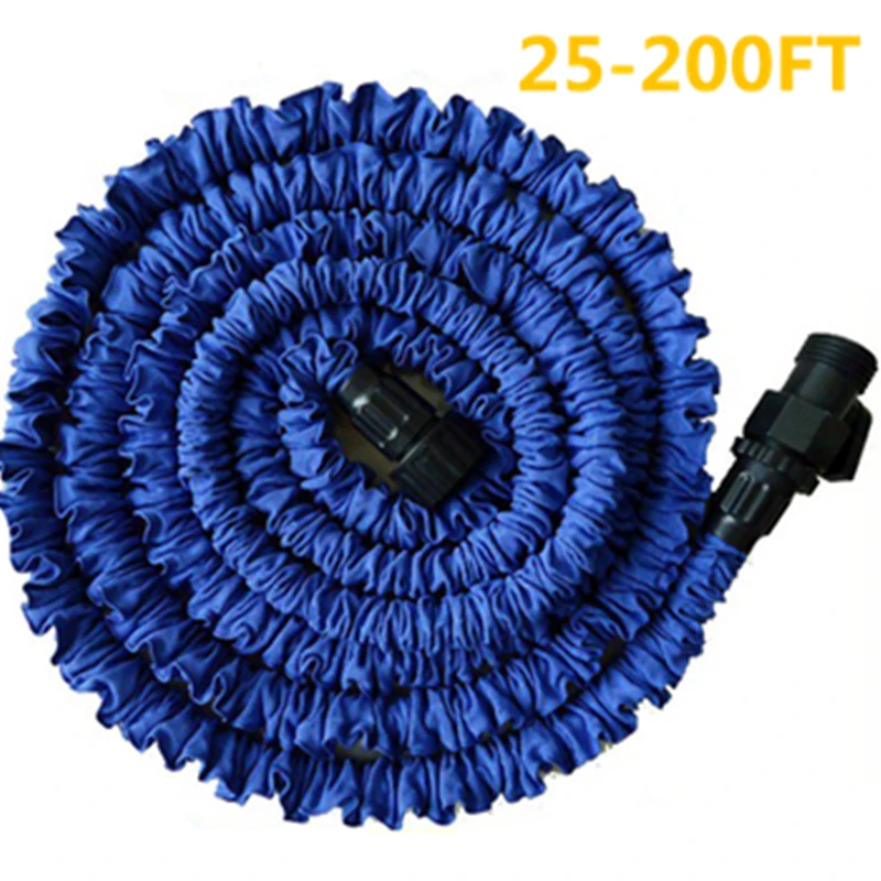 Magic Garden Hose Watering Hose Flexible Expandable Water Hose Pipe Irrigation Car Wash Quick Connector Valve 25-200FT