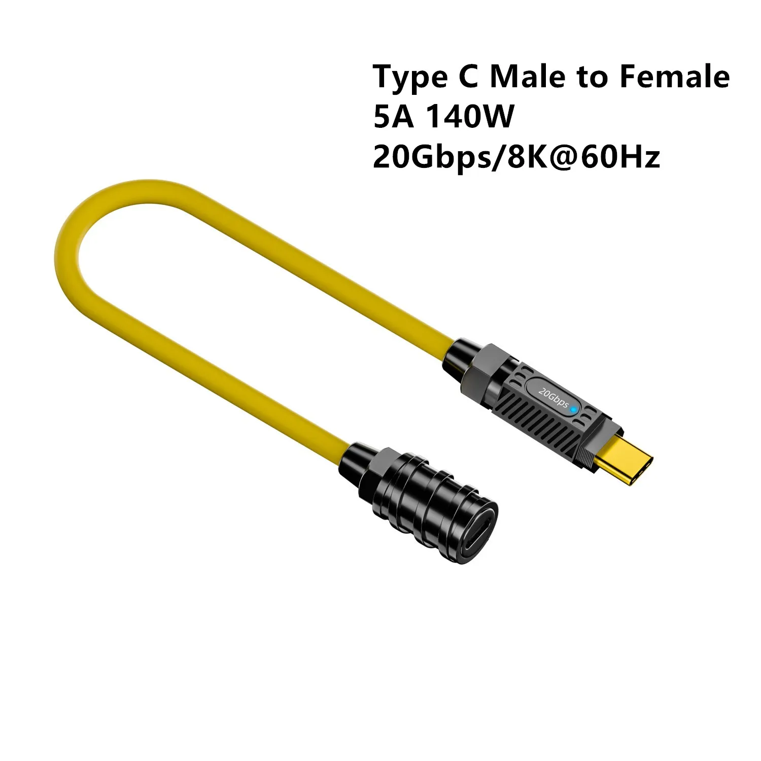 Зарядный кабель USB C 20 Гбит/с передачи данных PD 140 Вт пружины для быстрой зарядки