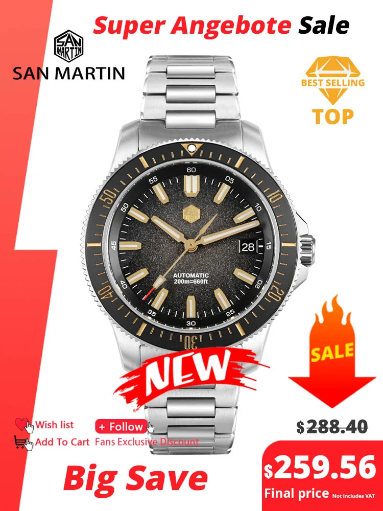 Часы наручные San Martin SN0118 40 мм цвет в ассортименте